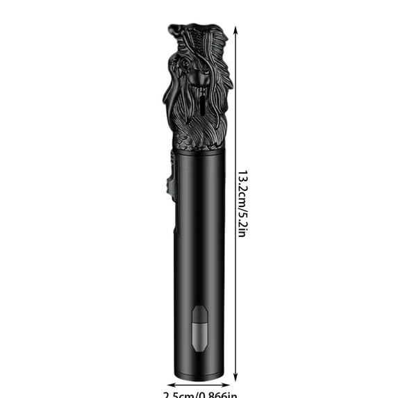 openpig Butane Torch Lighter, Refillable Pen Lighter Pencil Torch Lighter Adjustable Jet Flame Butane Lighter for Grill BBQ Candle Camping (Gas Not Included) Black