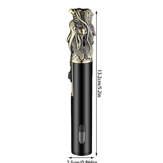 openpig Butane Torch Lighter, Refillable Pen Lighter Pencil Torch Lighter Adjustable Jet Flame Butane Lighter for Grill BBQ Candle Camping (Gas Not Included) Bronze