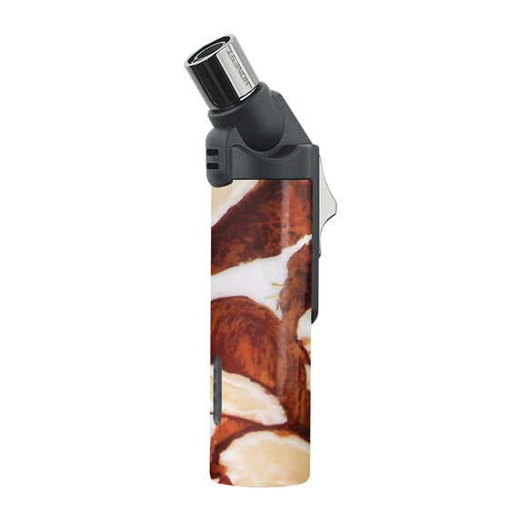 openpig Butane Torch Lighter, Single Jet Flame Butane Lighter, Refillable Portable Culinary Blow Torch for Kitchen Cooking, BBQ, Welding (B)