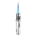 thumbnail image 1 of openpig Camping Torch Lighter, Bright Fire Windproof Butane Refillable Straight Flame Lighter with Safety Lock for Outdoor Hiking Campfires BBQ Kitchen Candles (Silver), 1 of 8