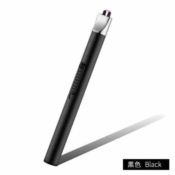 openpig Candle Lighter Electronic Arc Windproof Flameless USB Rechargeable Lighter with Safe Button for Home Kitchen, Black