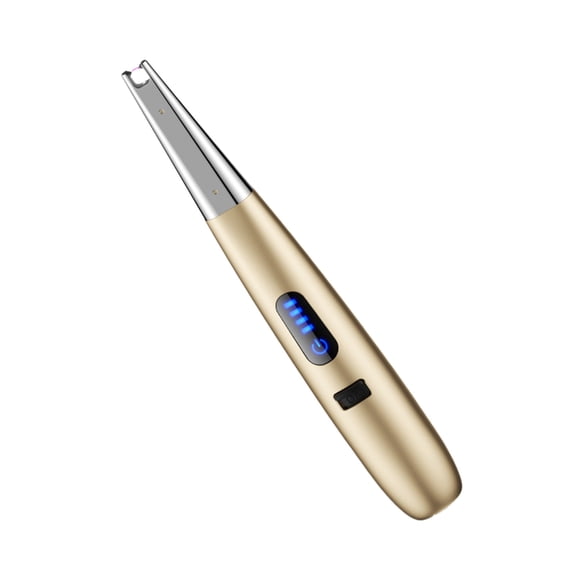 openpig Candle Lighter, Windproof Flameless, Electric Candle Lighters, Windproof Flameless USB Rechargeable Plasma Arc Long Lighter for Grill Firework Kitchen, Gold
