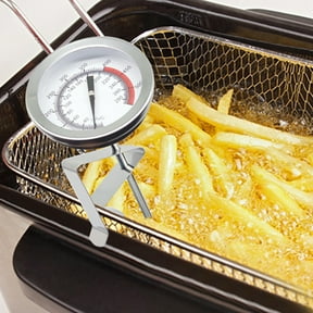 openpig Candy Thermometer with Pot Clip, Deep Fry Oil Thermometer for Frying and Candle Making, Long Stem Deep Fry Thermometer for Deep Fry, Turkey, Grill, Candy & Coffee