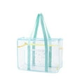 thumbnail image 1 of openpig Clear Beach Tote Bag - Large Transparent Bag for Pool, Concert - Large Tote Bag for Family , Toys & Vacation Essentials Green, 1 of 5