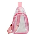 thumbnail image 1 of openpig Clear bags Crossbody Sling Bag Fanny Pack Backpack Purses for Women Men, Crossbody Bag Transparent Sling Shoulder Purse Casual Chest Pack Handbag Pink, 1 of 3