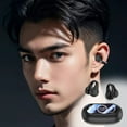thumbnail image 1 of openpig Clip on Earbuds Open Ear Wireless Bluetooth 5.3, Smart Fingerprint, Open-Ear Sport Earphones, Stereo Sound Calling Music Earbuds, Built-In Mic, Over-Ear Buds with Earhooks, 1 of 9