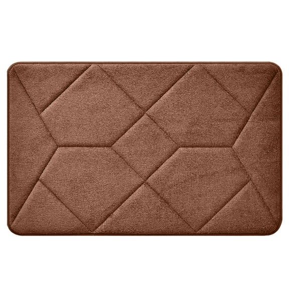 openpig Coffee Bath Mat, Super Soft Absorbent Memory Foam Bathroom Rug Non Slip, Quick Dry, Machine Washable Floor Carpet for Tub Shower, Home Decor Accessories, 24x16