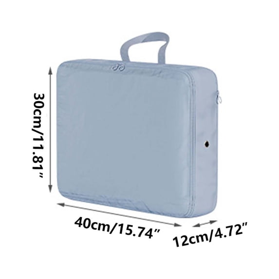 openpig Compression Packing Cubes for Travel Women - Lightweight Luggage Organizers Bag Packing Cubes, Compression Bags for Carry on Suitcases, Light Blue, L
