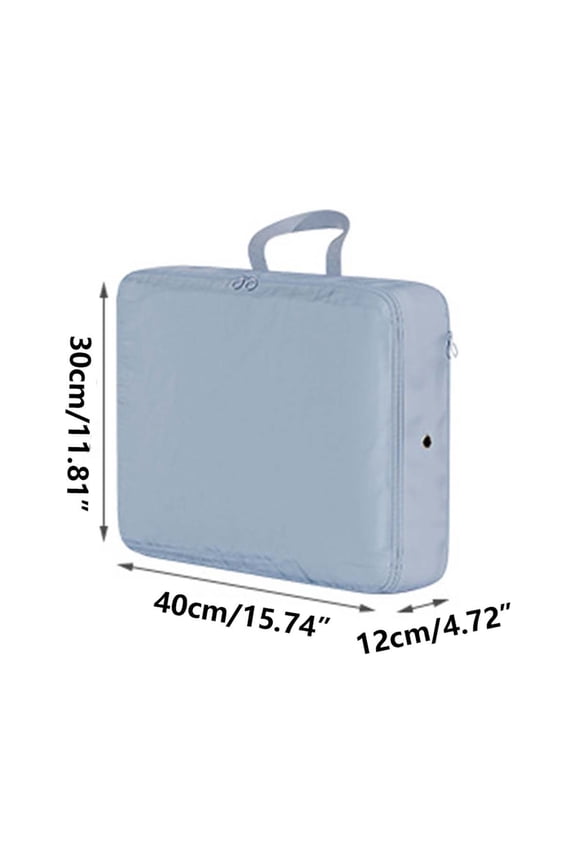 Compression Packing Cubes for Travel Women - Lightweight Luggage Organizers Bag Packing Cubes, Compression Bags for Carry on Suitcases, Light Blue, L
