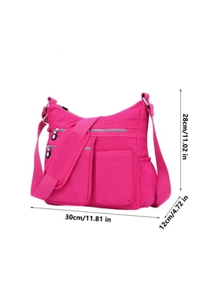 Crossbody Bags for Women Waterproof Lightweight Large Travel Purses Multi-Pocket Pocketbooks Shoulder Bag (Red)