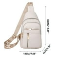 thumbnail image 1 of openpig Crossbody Sling Bags Travel Cross Body Purses Faux Leather Fanny Packs Chest Bag for Women, White, 1 of 5