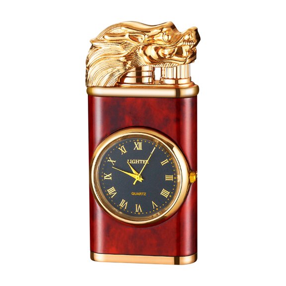 openpig Dragon Lighter, Unique Torch Lighter, Dual Flame Windproof Lighter, Butane Refillable Cool Lighter Creative Gift for Men(Without Fuel) C