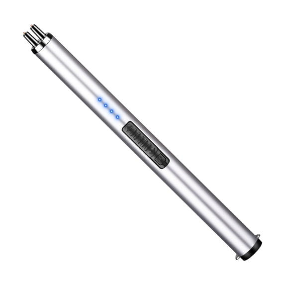 openpig Electric Candle Lighters, Windproof Flameless USB Rechargeable Plasma Arc Long Lighter for Grill Firework Kitchen, Gifts for Women Mom Men Wife Sister (Silver)