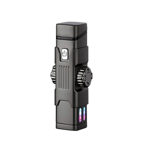 openpig Electric Keychain Lighter With Rocker Decompression, Type C USB Rechargeable, Flameless Windproof Plasma Arc (Gray)