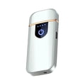 thumbnail image 1 of openpig Electric Lighter, Smart Electronic Lighter, Mini USB Rechargeable Lighter Touch Ignition Windproof Flameless Lighter Lightweight Plasma Lighter for Boyfriends Father Gifts (Silver), 1 of 5