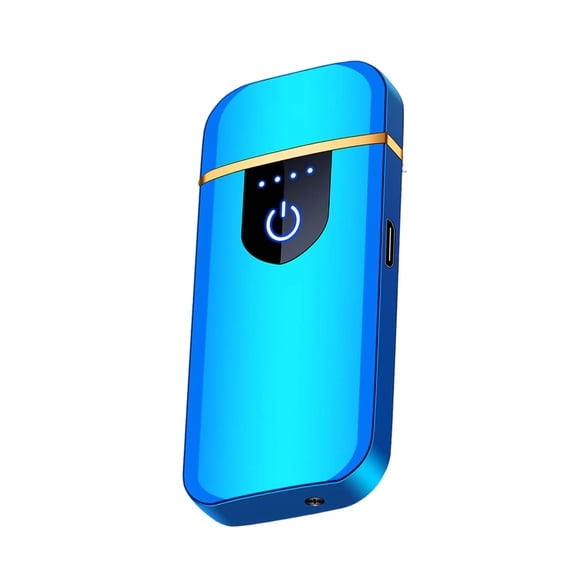 openpig Electric Lighter, Smart Electronic Lighter, Mini USB Rechargeable Lighter Touch Ignition Windproof Flameless Lighter Lightweight Plasma Lighter for Boyfriends Father Gifts (Blue)