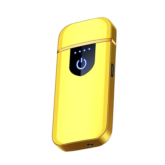 openpig Electric Lighter, Smart Electronic Lighter, Mini USB Rechargeable Lighter Touch Ignition Windproof Flameless Lighter Lightweight Plasma Lighter for Boyfriends Father Gifts (Gold)