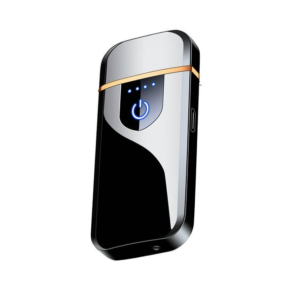 openpig Electric Lighter, Smart Electronic Lighter, Mini USB Rechargeable Lighter Touch Ignition Windproof Flameless Lighter Lightweight Plasma Lighter for Boyfriends Father Gifts (Black)