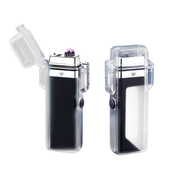 openpig Electric Lighter, Windproof Lighter Cool Lighters - Rechargeable USB, Windproof, Flameless, Waterproof for BBQ, Hiking, Camping (Black)