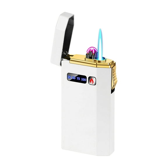 openpig Electronic Lighter, Jet Flame Torch Lighters, 2 in 1 Arc Electric USB Rechargeable Windproof Infinity Lighter, Refillable Butane for Cigar, Fireworks, Candle, Camping (B)