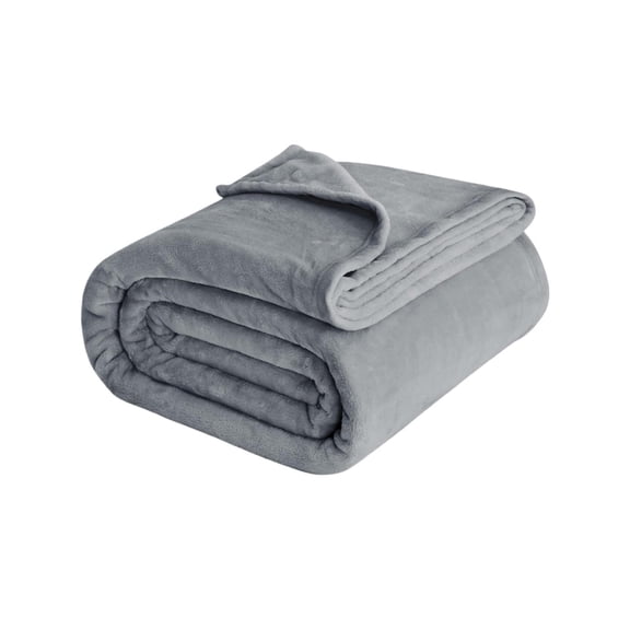 openpig Fleece Blanket for Bed, Luxury Plush Cozy Fuzzy Blanket, Bed Blanket, Super Soft and Warm, All Season Use, Cozy, Plush, Lightweight, 19.69x27.56 Inches Silver