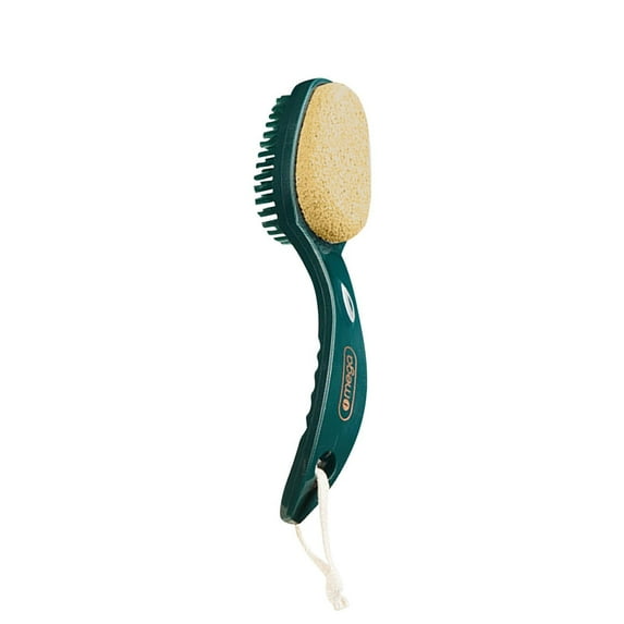 openpig Foot Brush for Shower with Handle 2 in 1, Foot Toe Nail Cleaning Brush, Foot Pumice Stone Brush Scrubber Foot File Calluses Remove Suitable for Horniness Foot Spa, Foot Care Smooth Skin
