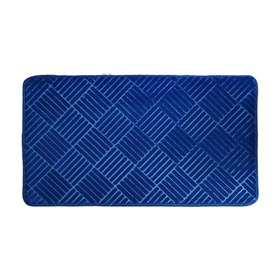 openpig Front Door Mat, Absorbent Muddy Dirt Resist Welcome Door Mats Outdoor Indoor, Stain and Fade Resistant, Non-Slip Rubber Backing Low Profile Doormat for Entryway, 23.62x15.75, Blue