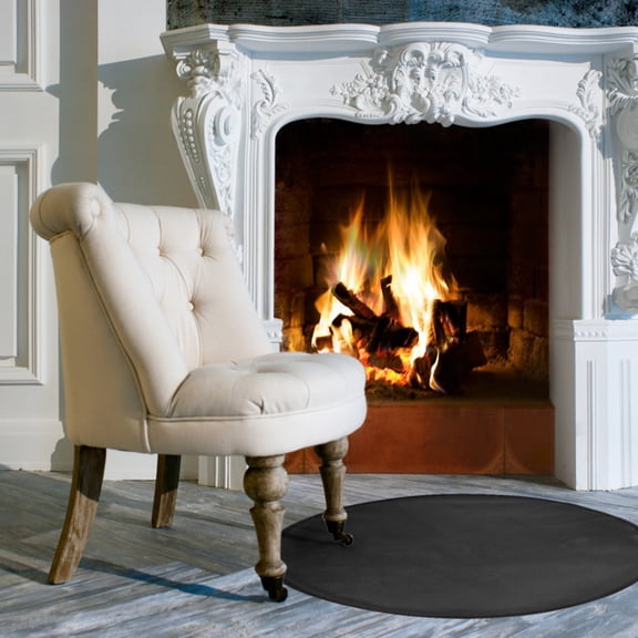 openpig Hearth Rugs for Fireplaces Fire Resistant, Fireproof Fireplace Mat & Hearth Rug, Hearth Stove Rug Protects Floors, Decks and Patios from Sparks Embers, Black