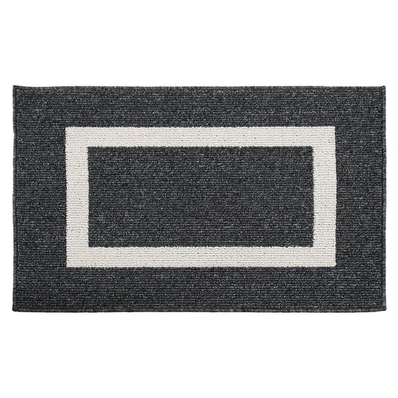 openpig Indoor Door Mat, 32x20, Non-Slip Absorbent Resist Dirt Entrance Mat, Absorbent Welcome Mat, Washable Low-Profile Inside Entry Doormats for Entryway, Black