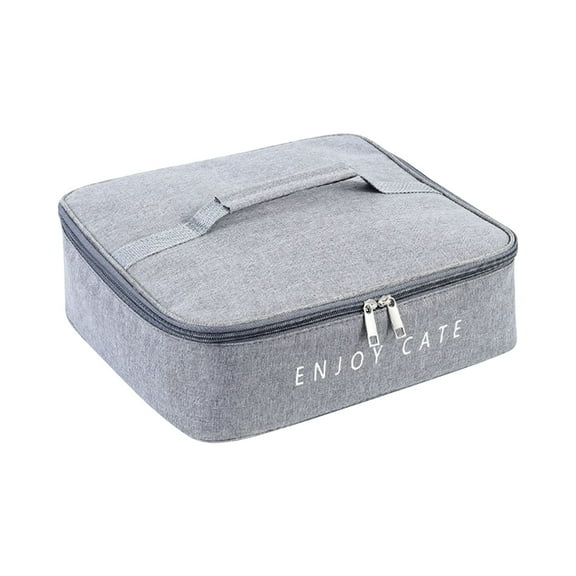 openpig Insulated Casserole Carrier for Hot or Cold Food, Portable Casserole Carrier for Hot or Cold Food Lunch Tote Warmer or Cooler Bag, Lasagna Lunch Bag for Potluck Parties - Gray