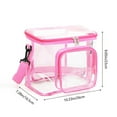 thumbnail image 1 of openpig Insulated Reusable Lunch Bag, Clear Lunch Bag, Durable Plastic See Through Lunch Bag with Adjustable Shoulder Strap Handle for Work, School, Stadium Approved, Freezer Proof (Hot Pink), 1 of 3