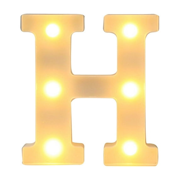 openpig LED Marquee Letter Lights Sign, Light Up Alphabet Letter for Home Party Wedding Decoration, Engagement Party Decorations Letter Lights Sign, Battery Powered LED Alphabet Lights H