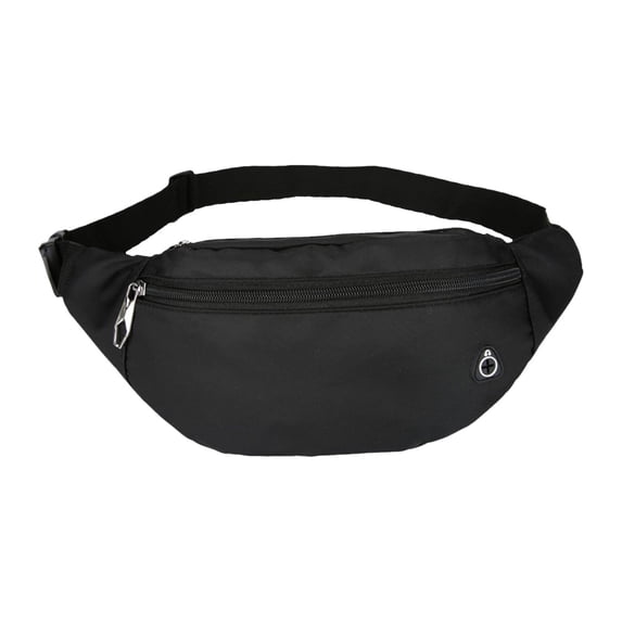 openpig Large Crossbody Fanny Pack for Women Men Belt Bag for Travel Running Hiking Workout Dog Walking Outdoors Sport Fishing Waist Pack Bag Carrying All Phones (Black)