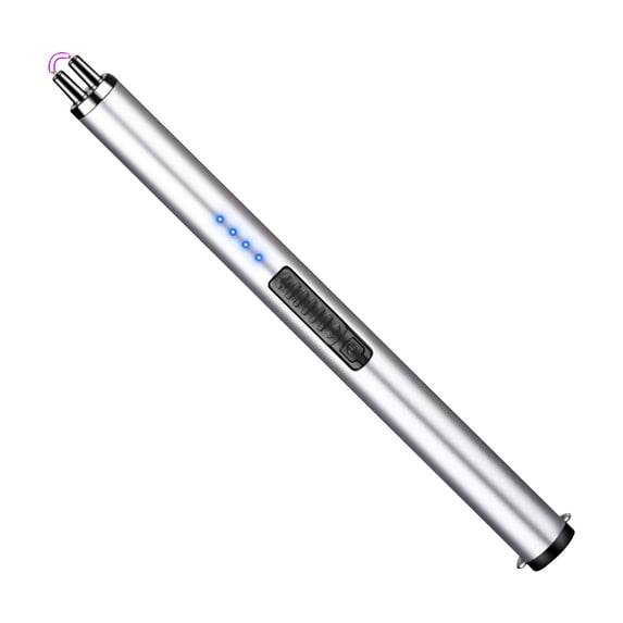 openpig Lighter Electric Candle Lighter, Birthday for Women Men Mom Wife Sister, Rechargeable USB Arc Lighters with Safety Lock for Candle Camping (Silver)