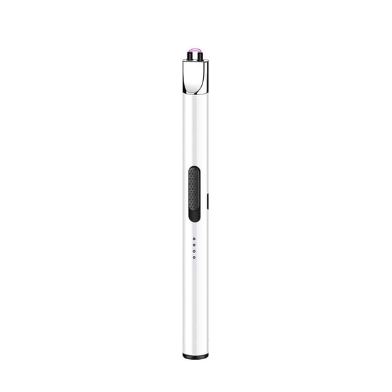 openpig Long Lighter, Candle Lighters Electric Lighter, Type-C Rechargeable Arc with LED Display, Lighters for Candle Aromatherapy Camping Gas Stoves- White
