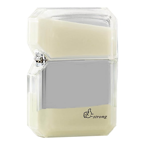 openpig Luminous Quicksand Lighter Butane Lighter Quicksand Luminous Lighter Windproof flip Lighter Box, Suitable for Birthday for Boyfriend (Beige)