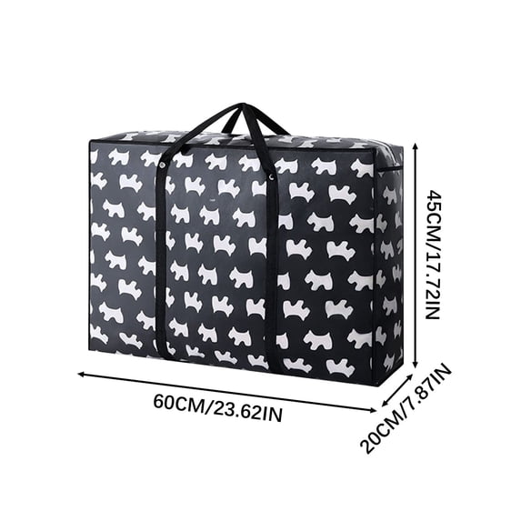 openpig Moving Bags, Collapsible Storage Totes for Moving, Camping & Travel -Foldable Packing Boxes, Zipper Handles, Black (S)