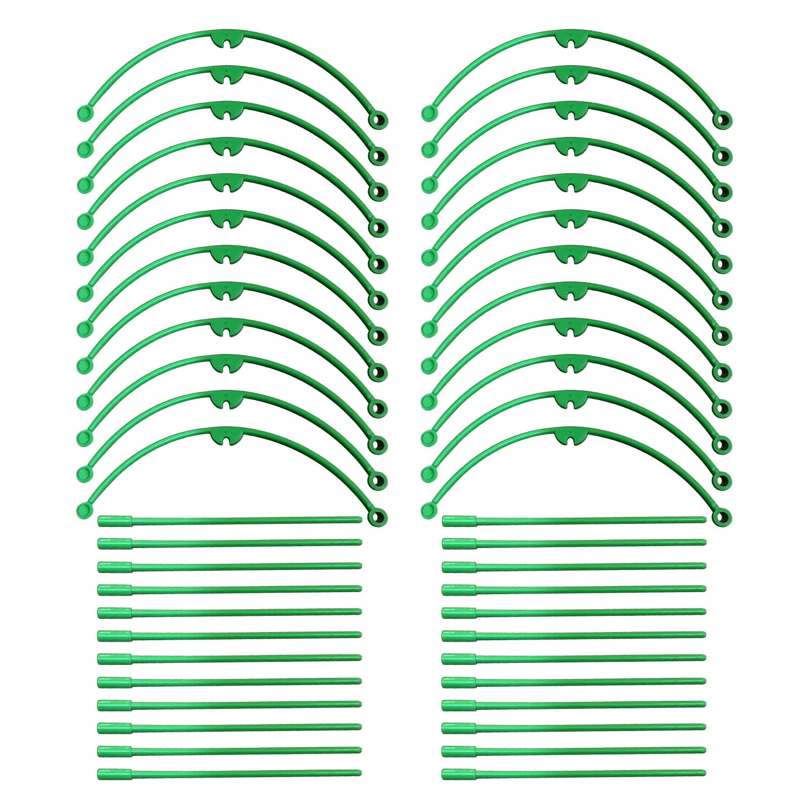 openpig Plant Support Stakes, Half Round Garden Plant Stake, Green Half Round Plant Support Ring, Plant Cage, Plant Support for Indoor and Outdoor Plants, Vegetable, Flowers, 8pcs