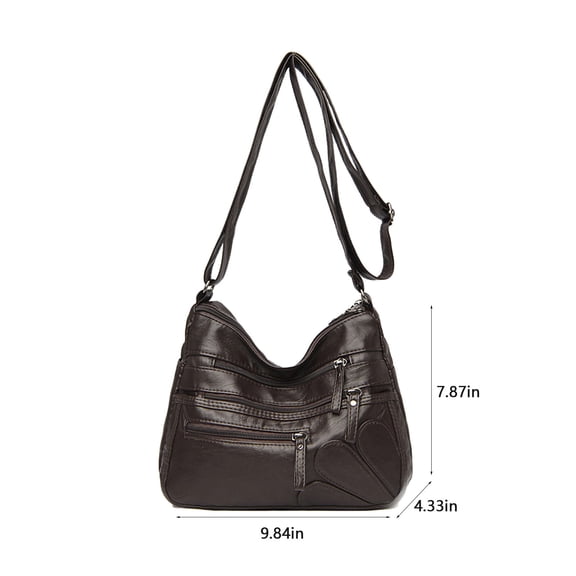 openpig Purses for Women Soft PU Leather Shoulder Bag Ladies Crossbody Purse and handbags Lightweight Pocketbook Multi Pocket Shoulder Bag, Coffee