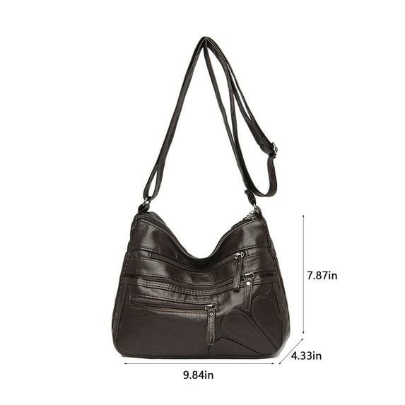 openpig Purses for Women Soft PU Leather Shoulder Bag Ladies Crossbody Purse and handbags Lightweight Pocketbook Multi Pocket Shoulder Bag, Coffee