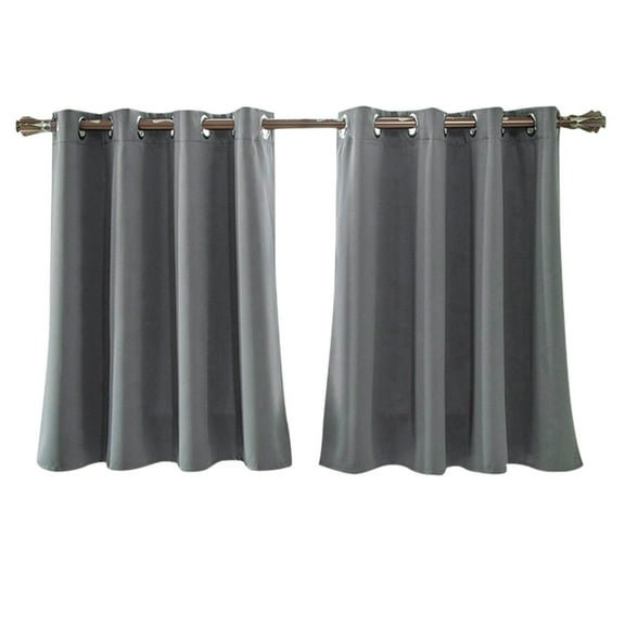 openpig Room Darkening Curtain Panels for Cafe, Thermal Insulated Grommet Room Darkening Draperies/Drapes for Window, Small Window Curtains for Kitchen and Bedroom(2 Panels, 29*36 Inch)