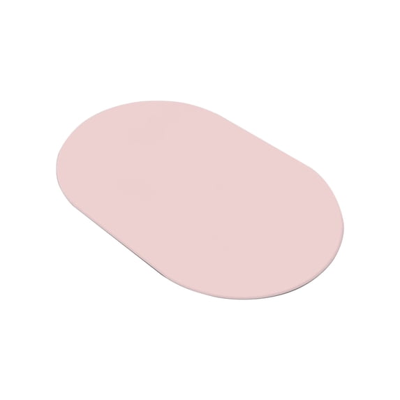 openpig Rubber Bath mats Quick-Drying Non-Slip Bathroom mat Super Absorbent Bath mat Instant Dry Bath mat, Bathroom Rug in Front of The Kitchen Sink, Shower Room, Bathtub, Oval(Pink, 16x23.62in)