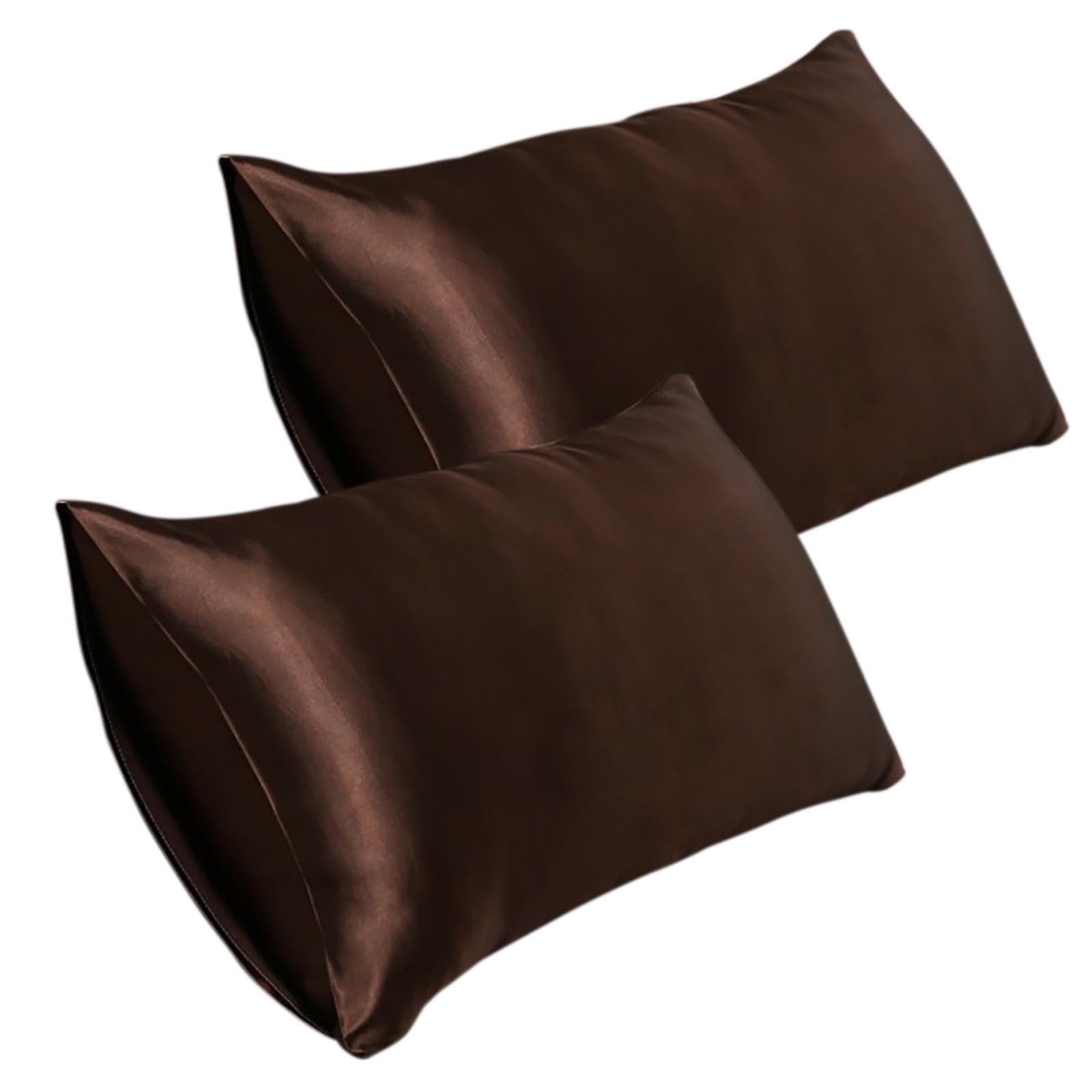 openpig Satin Pillowcase with Zipper, for Hair and Skin Care, Feels Soft and Cool Like a Silk Pillowcase, Satin Pillow Cases 2 Pack, Silk Pillow Cover, Soft Pillowcases, Set of 2, 20X30 Inches