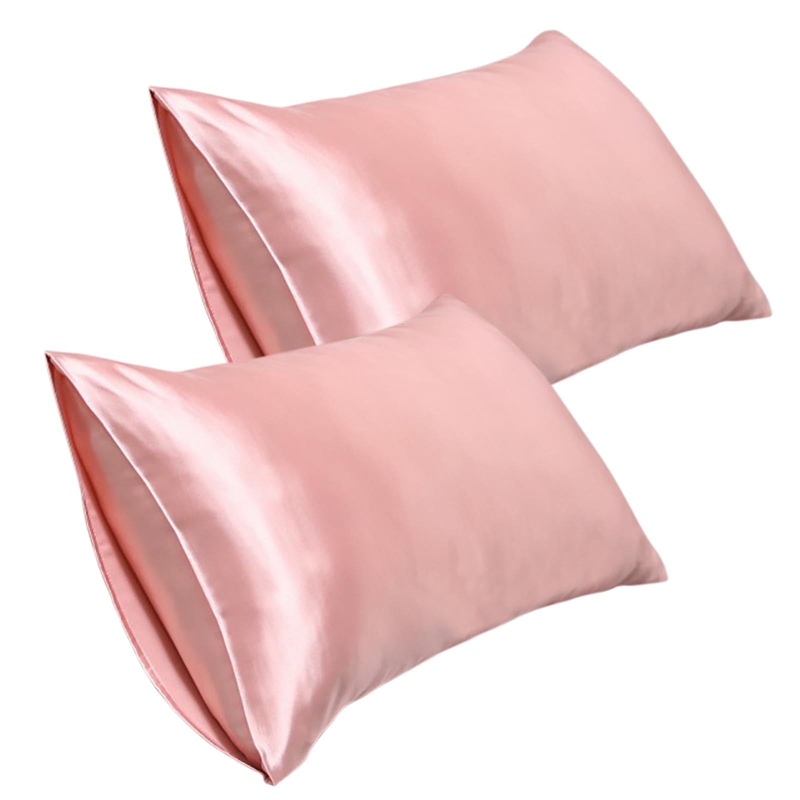 openpig Satin Pillowcase with Zipper, for Hair and Skin Care, Feels Soft and Cool Like a Silk Pillowcase, Satin Pillow Cases 2 Pack, Silk Pillow Cover, Soft Pillowcases, Set of 2, 20X30 Inches