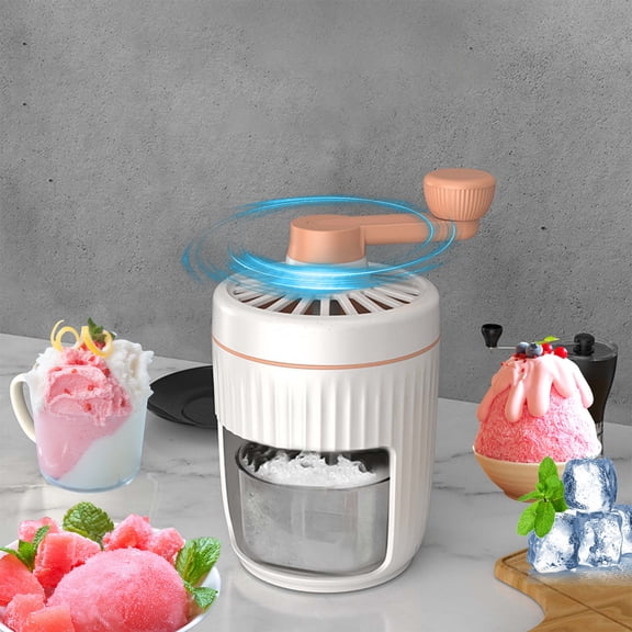 openpig Shaved Ice Machine Snow Cone Machine Manual, Portable Ice Crusher and Shaved Ice Machine, Manual Ice Shaver Hand Crank Ice Crusher