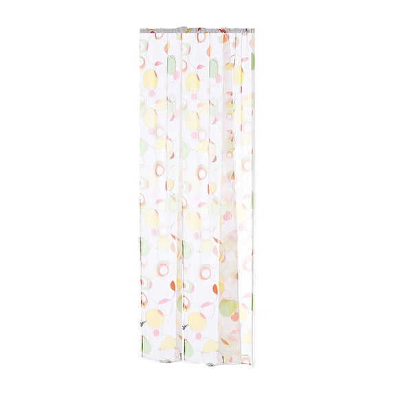 openpig Sheer Curtains for Living Room, Kitchen Curtains, White Semi-Sheer Curtain with Printed Pattern, Summer/Spring Rod Pocket Voile Drapes for Bedroom