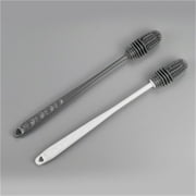 openpig Silicone Bottle Brush, Long Handle Bottle Brushes, Water Bottle Cleaner, Baby Bottle Nipple Brush for Washing Narrow Neck/Mouth Bottle, BPA-Free Dish Washing Brush Dark Gray