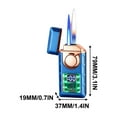 thumbnail image 1 of openpig Smart Display Dual Flame Torch Lighter, Transparent Core Electric Lighter with LED Display, Butane Refillable & Type-C Charging, Jet Flame & Soft Flame Lighter (Without Butane) A, 1 of 3