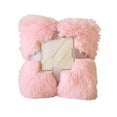 thumbnail image 1 of openpig Soft Faux Fur Throw Blanket, 70.87x78.74 Inch Shaggy Blanket, Warm Soft Fuzzy Couch Throw for Girls, Furry Lap Blanket for Sofa Bed Office Lightweight, B, 1 of 6
