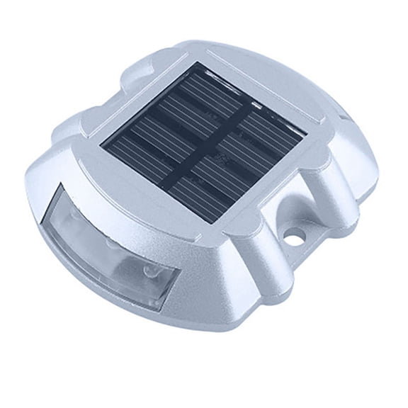 openpig Solar Driveway Marker Lights Outdoor Solar Powered Deck Waterproof LED Boat Dock Lights Aluminium Warning Step Lighting for Path Walkway, F